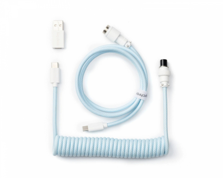  Coiled Aviator Kabel Straight 8K - Hellblau