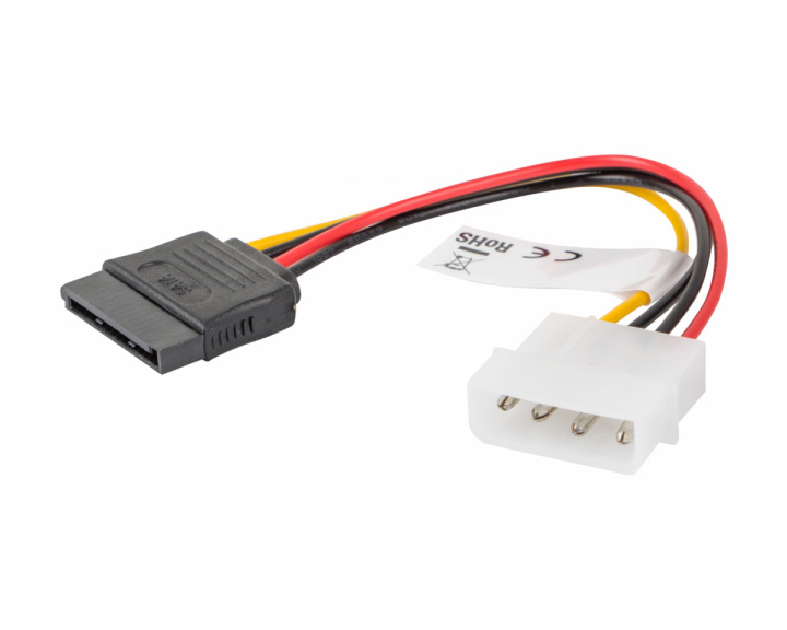 Lanberg Molex (Stecker) zu SATA (Buchse) Kabel 15cm