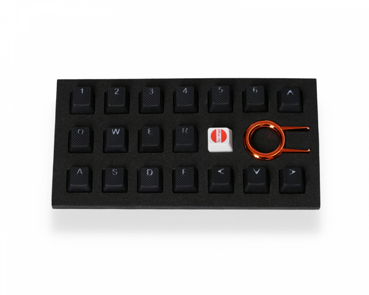 Tai-Hao 18-Key Rubber Double-shot Backlit Keycap Set - Schwarz