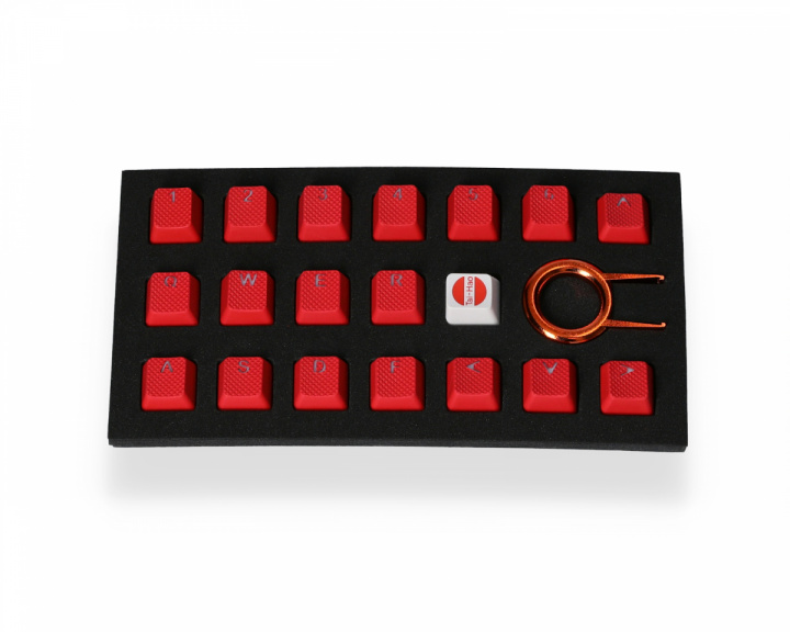 Tai-Hao 18-Key Rubber Double-shot Backlit Keycap Set - Rot