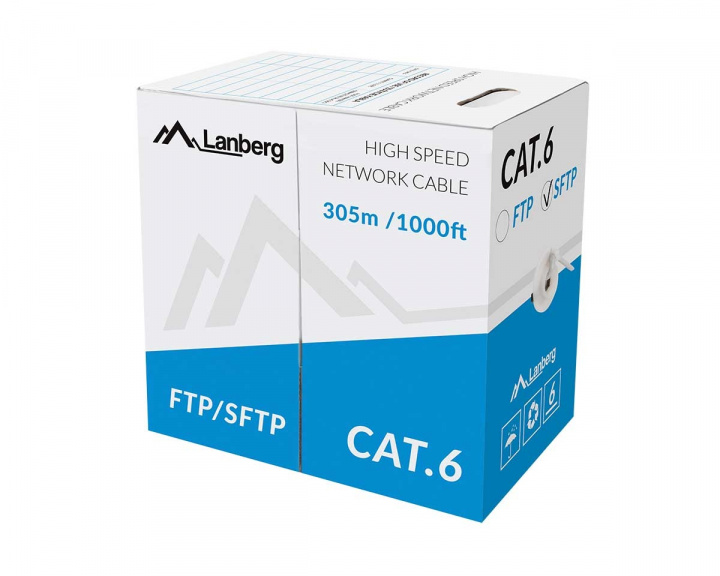 Lanberg 305 Meter Cat6 SFTP Netzwerkkabel Grau (DEMO)