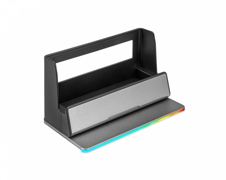 MaxMount Universal Device Organizer with RGB Desk - Schreibutensilienfach, Grau (DEMO)