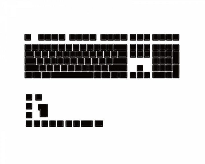 Ducky Blank PBT Keycap Set MDA Profile - Schwarz (DEMO)
