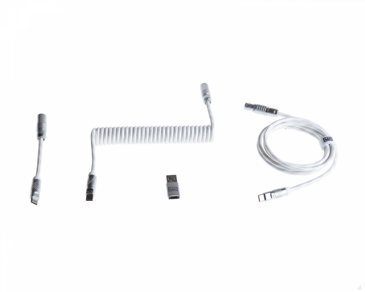Wooting Coiled USB-C Kabel - Just White (DEMO)