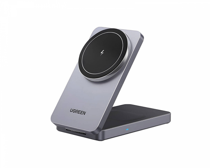 UGREEN 2-in-1 Magnetisches Kabelloses Ladegerät - Grau (DEMO)