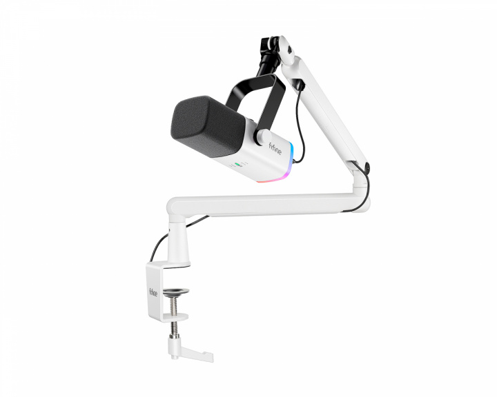 Fifine TAM8 Dynamisches Mikrofon mit Mikrofon Arm - Weiß (DEMO)