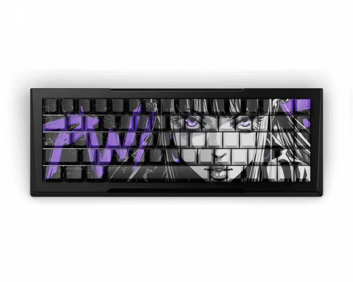 Pwnage Zenblade 65 V2 – Hall-Effekt-Gaming-Tastatur Nyomi Purple Edition ANSI – Schwarz (DEMO)