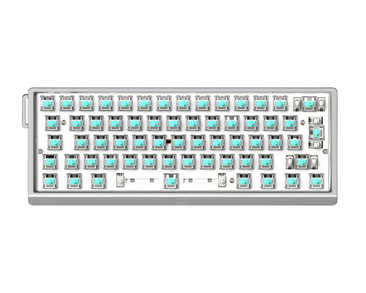 Wooting 60HE V2 Tastatur - ISO Non Split Spacebar - Silber Aluminium (DEMO)