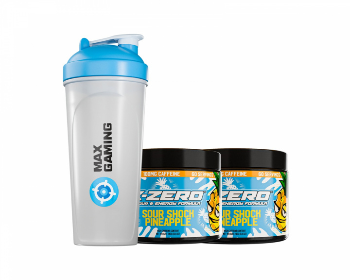 X-Gamer X-Zero Sour Shock Pineapple - 2 x 60 Portionen + Shaker