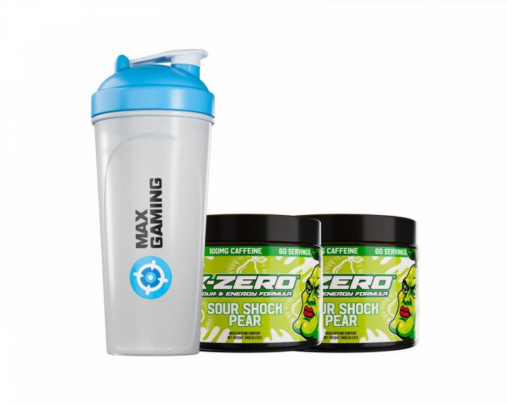 X-Gamer X-Zero Sour Shock Pear - 2 x 60 Portionen + Shaker