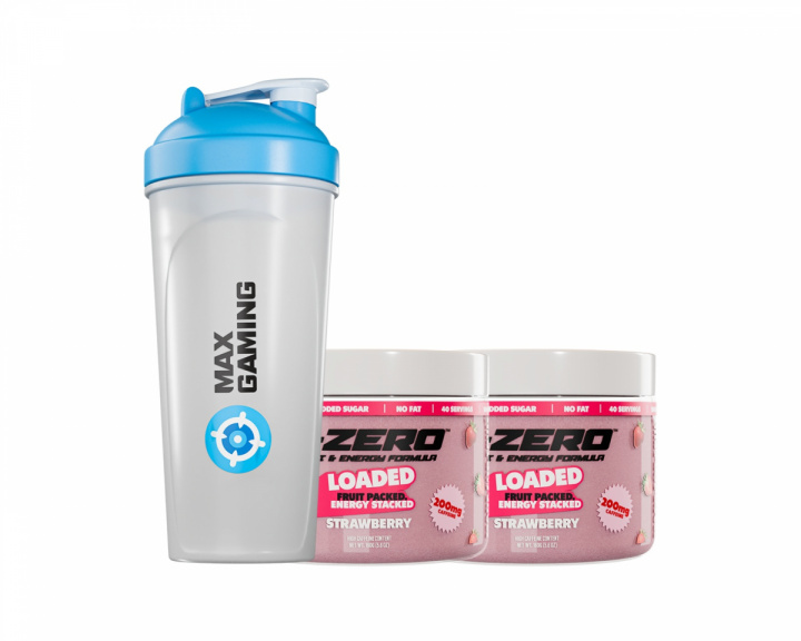 X-Gamer X-Zero Loaded Strawberry - 2 x 40 Portionen + Shaker