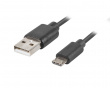 USB 2.0 Kabel MICRO-B-B > USB 1.8 Meter QC 3.0 Schwarz