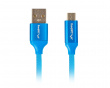 Premium USB 2.0 Kabel MICRO-B > USB 1 Meter QC 3.0 Blau