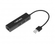 USB Hub 2.0 Dragonfly 3-port + RJ45