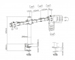 LCD-Monitor-Tischhalterung - 2 Bildschirm
