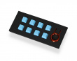 8-Key Gummi Double-shot Backlit Keycap Set - Neon-Blau