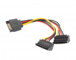 15-pin SATA (Buchse) SATA > 2x SATA (Stecker) abgewinkelt 15cm