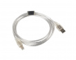 USB-A > USB-B 2.0 Kabel Transparent (3 Meter)