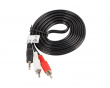 Audiokabel 3.5mm > 2xRCA (2 Meter) Schwarz