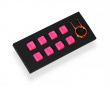 8-Key Rubber Double-shot Backlit Keycap Set - Neon-rosa
