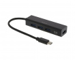 USB-C Mini Hub 4xUSB-A Port - Schwarz