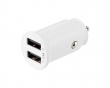 Dual-USB Auto Ladegerät mit zwei USB-Ports 12W, 2.4A - Weiß