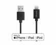 USB-A > Lightning MFi - Lade- und Synchronisationskabel 2m - Schwarz