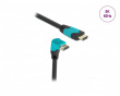 High Speed HDMI Kabel 2.1 unten gewinkelt - Schwarz - 1m