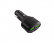 Coney Autoladegerät - 2x USB-A 1x USB-C 84W PD 3.0 - Schwarz