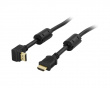 Abgewinkelt HDMI Kabel High Speed with Ethernet - Schwarz - 5m