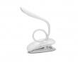 LED Table Lamp Flexible & Clip with built-in battery - Weiß klemmlampe