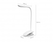 LED Table Lamp Flexible & Clip with built-in battery - Weiß klemmlampe