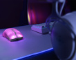 WM89 Kabellose Halbtransparente RGB Gaming Maus - Weiß