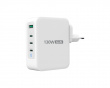 Wall Charger GaN, 130 W, 3x USB-C, 1x USB-A, 4-Port Charger - Ladegerät