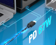 67 W GaN PD USB-C, Mini-Ladegerät mit 4.5 mm DC-Wandler