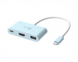 USB-C zu HDMI 4K und USB Typ-A mit 90 W Power Delivery - Blau