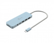 USB-C-Multi-Port-Hub mit 60W Stromversorgung - Blau