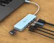 USB-C-Multi-Port-Hub mit 60W Stromversorgung - Blau