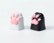 Kitty Paw Silicone Aluminum Alloy Artisan Keycap - Schwarz