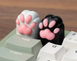 Kitty Paw Silicone Aluminum Alloy Artisan Keycap - Schwarz