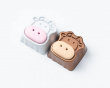 Cute Cow Silicone Aluminum Alloy Artisan Keycap - Braun