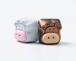 Cute Cow Silicone Aluminum Alloy Artisan Keycap - Braun
