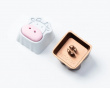 Cute Cow Silicone Aluminum Alloy Artisan Keycap - Braun