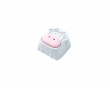 Cute Cow Silicone Aluminum Alloy Artisan Keycap - Weiß