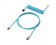 USB-C Coiled Cable - Hellblau / Weiß