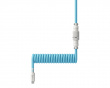 USB-C Coiled Cable - Hellblau / Weiß