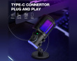 Ampligame AM6 Kondensatormikrofon mit RGB - Schwarz