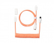 Custom Coiled Aviator Kabel USB-C - Rosa/Orange