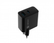 Ribera GaN USB-Ladegerät USB-A & USB-C - 45W - Schwarz