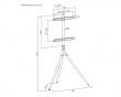 TV-Bodenständer auf drei Beinen - 45